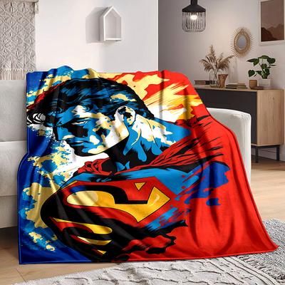 1 Stück Superheld Flanell Überwurfdecke Leicht Weich Warm Ganzjahresdecke für Sofa, Bett, Reisen, L1028058