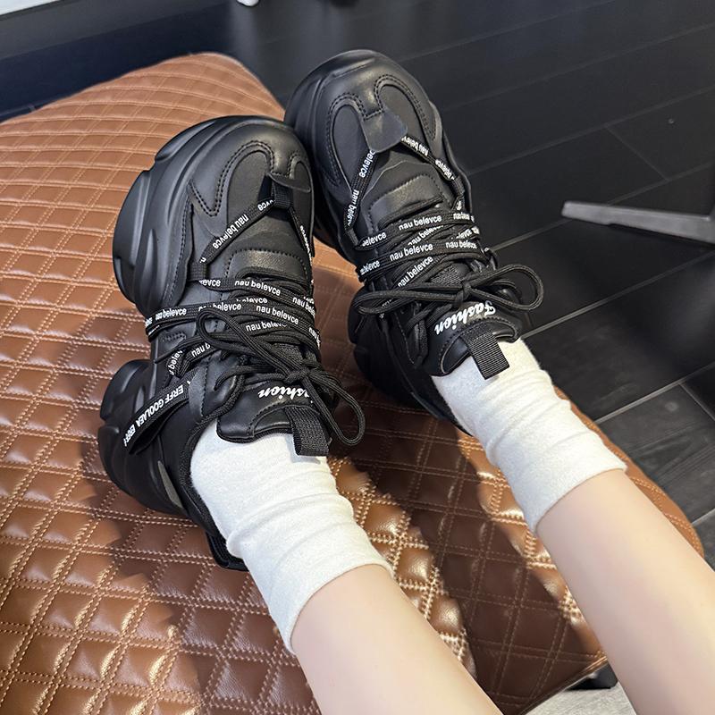 Fashion Women Chunky  Sneakers High Platform Sports Shoes New 2025 Autumn Thick Bottom Women's Wedge Casual Shoes