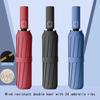 24 Ribs Block Strong Winds Automatic Folding Umbrella Large Size Windproof Reinforced Rainproof Sunny Weather Protection