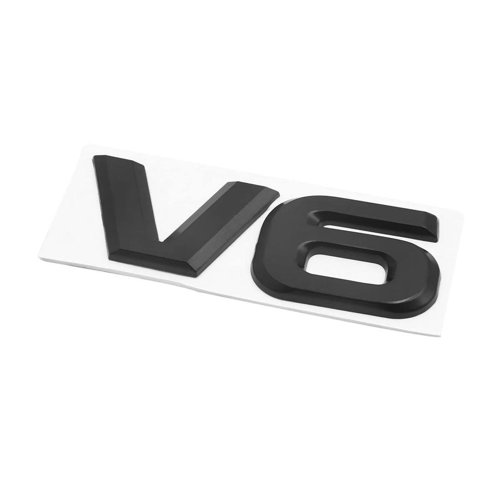 uxcell Emblem Sticker Badge Adhesive V6 Pattern Decorative Car Metal