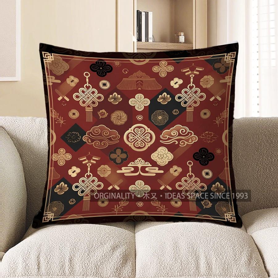 2D Floral Patterned Decorative Digital Print Pillow Covers Pattern Cushion Cover Suitable For Sofa Bedroom Car Pillow Cover