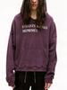 Enfants Riches Déprimés Purple Ripped Slogan Hooded Sweatshirt