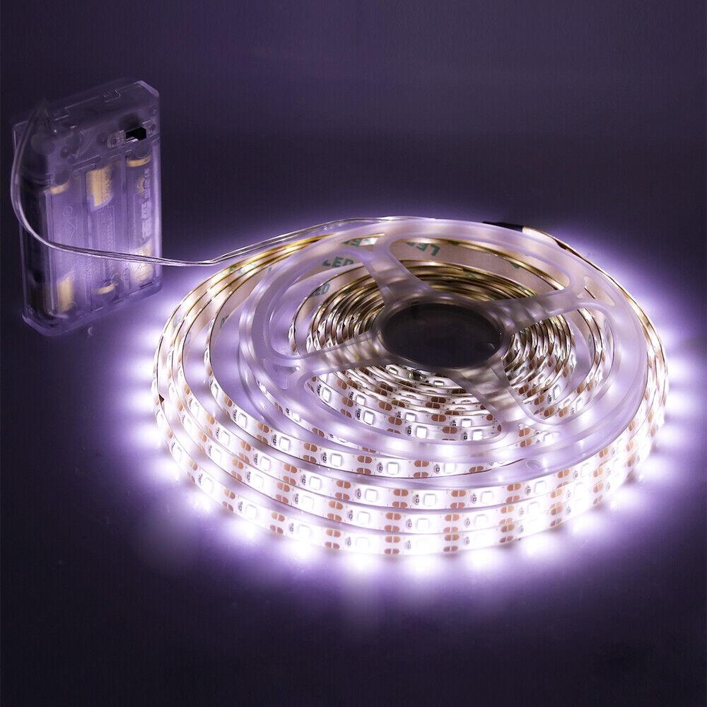 Led Striped Battery Powered Ribbon Tape 2835 Waterproof Christmas Decoration 5v