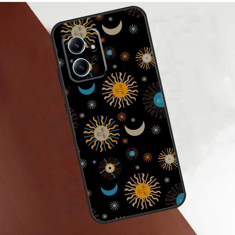 Sun Moon Face Case For Xiaomi Redmi Note 14 10 11 12 13 Pro 11S 12S Cover For Redmi 15 14C 10C 12C 13C 15C