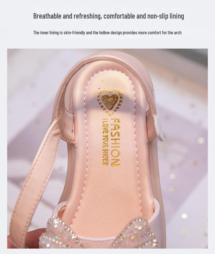 2026 Summer Girls' Soft Sole Bow Princess Sandals