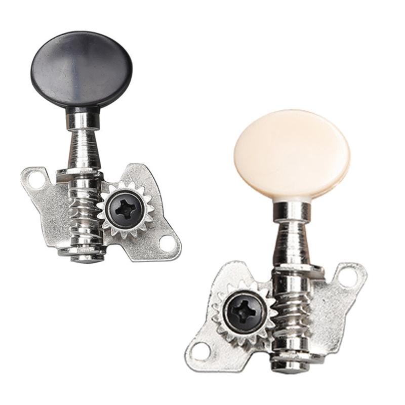 Classical Style Ukulele Tuning Pegs Machine Heads Replacement 2L + 2R Tuners with Mouting Screws Easy To Install
