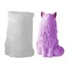 3D Cat Resin Mold Sitting Maine Coon Cat Silicone Mold For DIY Scented Candle Wax Plaster Epoxy Craft Home Decor Gift