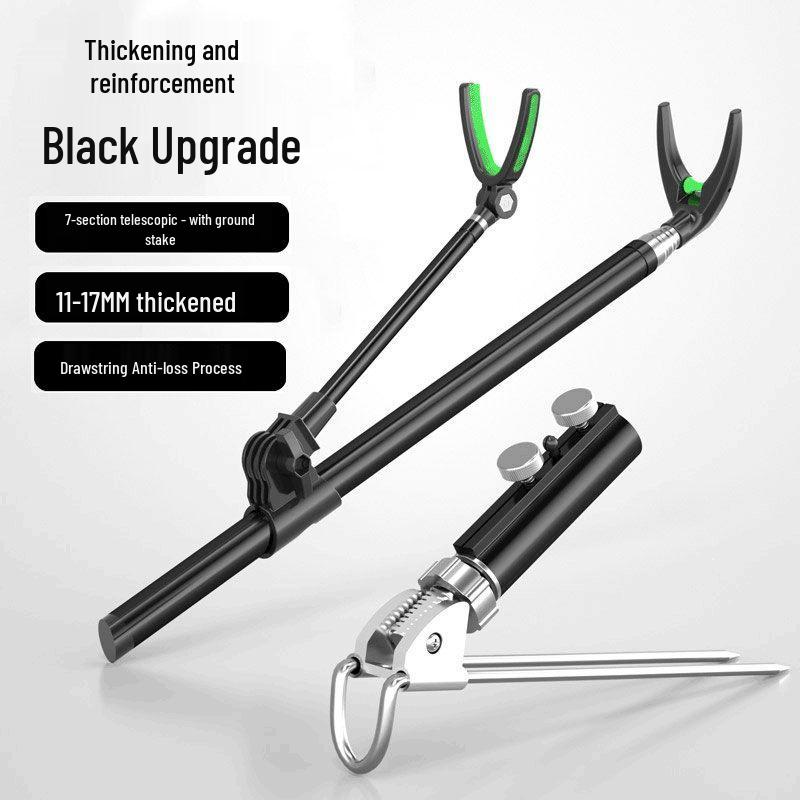 Stainless Steel Two-in-One Fishing Rod Holder & Ground Stake Stand