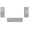 Wall Mounted TV Cabinet Set 2 pcs Concrete Grey Particleboard