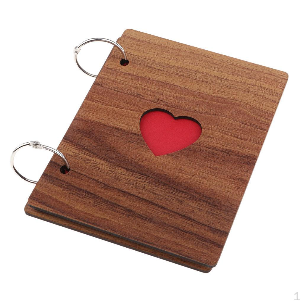 Wooden Scrapbook Photo Album Book for Anniversary, Wedding Gift, Travelling, Box Package Wood