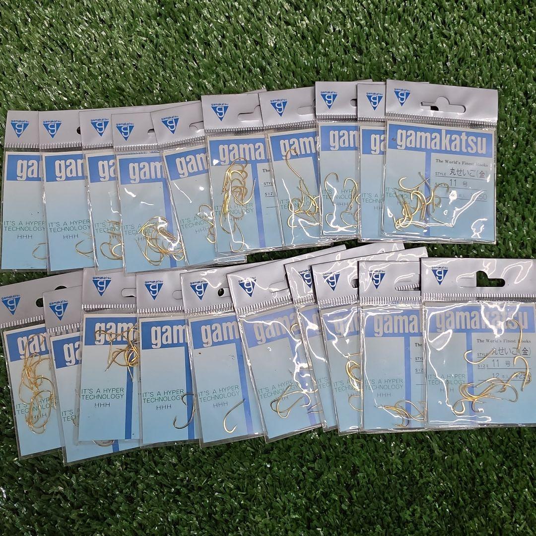 Used Gamakatsu Maruseigo Gold No. 11 Fishhook 20 Pack Set
