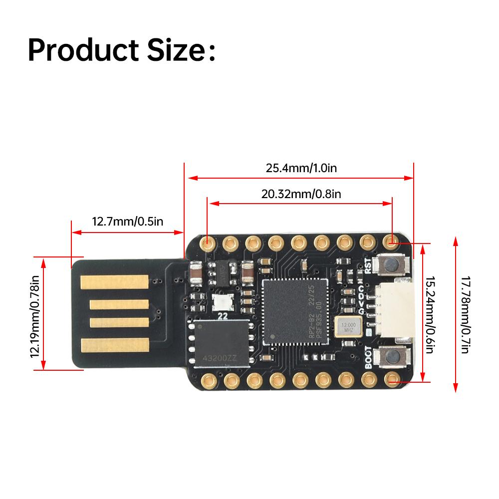 RP2350A Development Board 4M/16M RP2040/RP2350 USB Microcontroller Development Board Dual-core Processor for Raspberry Pi