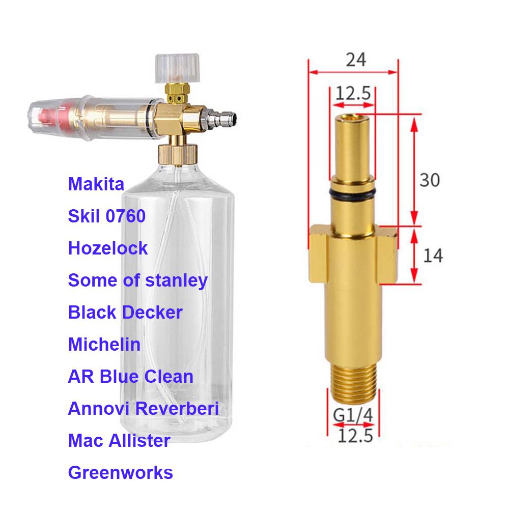 Car Washer Snow foam lance  Soap Foamer Sprayer  Gun Nozzle for Makita Greenworks Michelin Annovi Reverberi High Pressure Washer