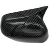 2 Pièces Couvercles de Rétroviseur Latéral en Corne de Bœuf Décoration Extérieure Cache-Rétroviseur Garde-Rétroviseur Garniture pour Honda Civic 2006-2011 Cache-Couvercle de Rétroviseur en Fibre de Carbone