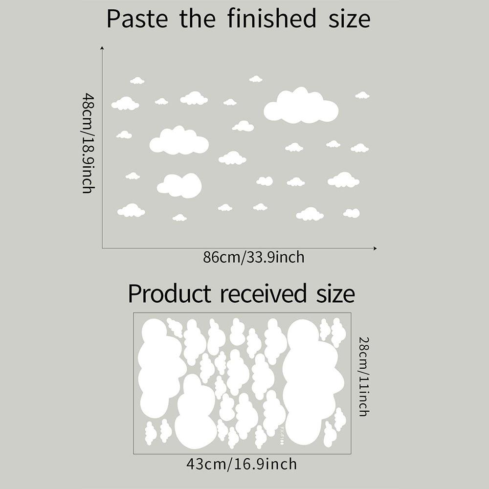 Painted and Elaborately Carved White Cloud-shaped Wall Stickers for Children's Bedrooms and Kindergarten Walls