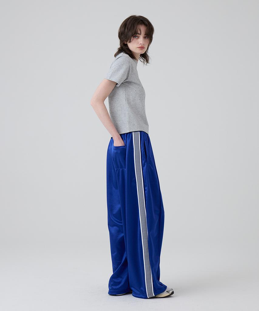 Dangled Drop Dgdp Balloon Fit Curved Line Track Pants_Blue