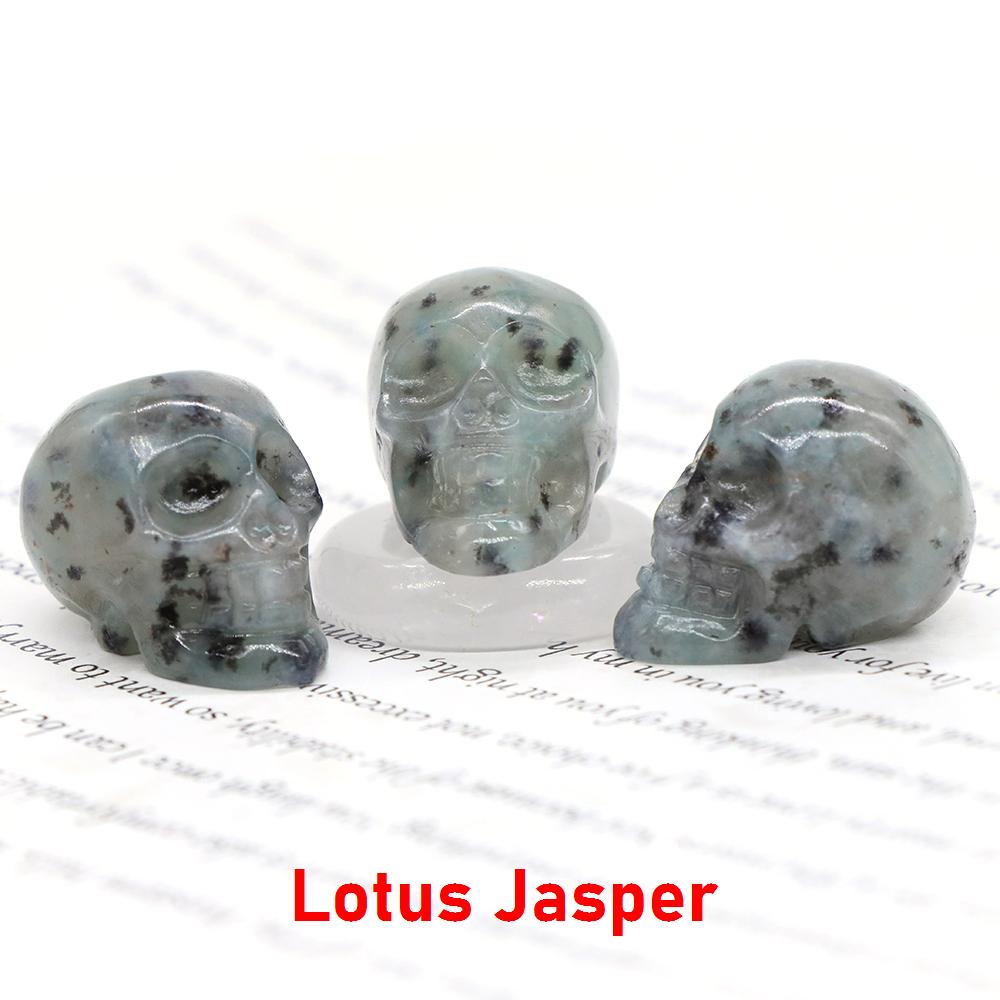 Natural Crystal Skull Ghost Head Statue Rose Quartz Stone Reiki Collectible Diy Gem Carved Spiritual Wicca Home Decor Gift 30Mm