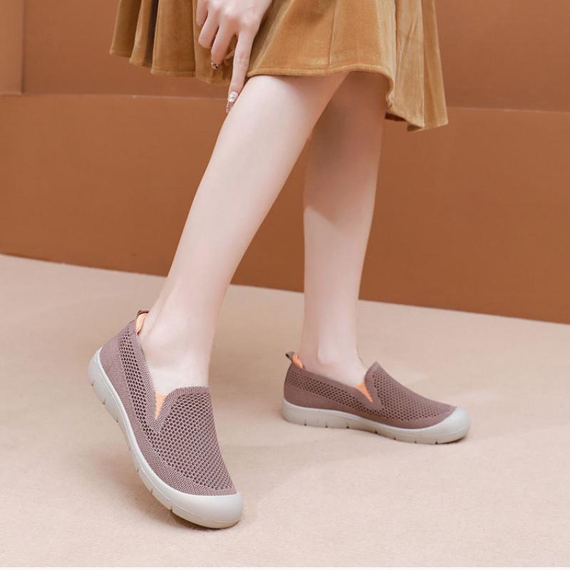 Pánská/dámská obuv pro volný čas Nová podzimní látková obuv Prodyšná síťovina Volný čas Duté měkké podrážky Pohodlná protiskluzová vycházková obuv