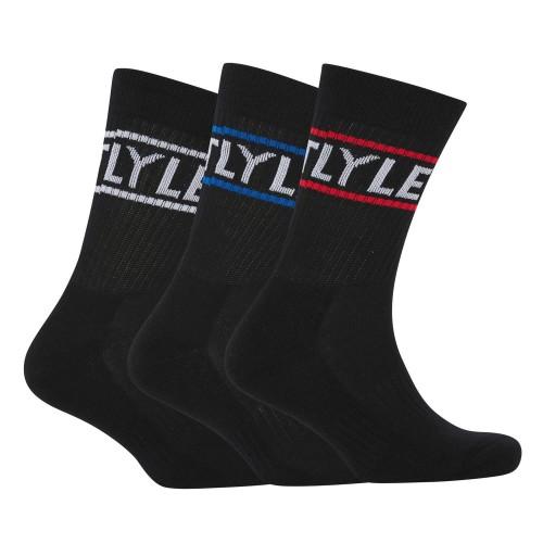 Lyle & Scott Mens Logo Sport Socks (Pack of 3)