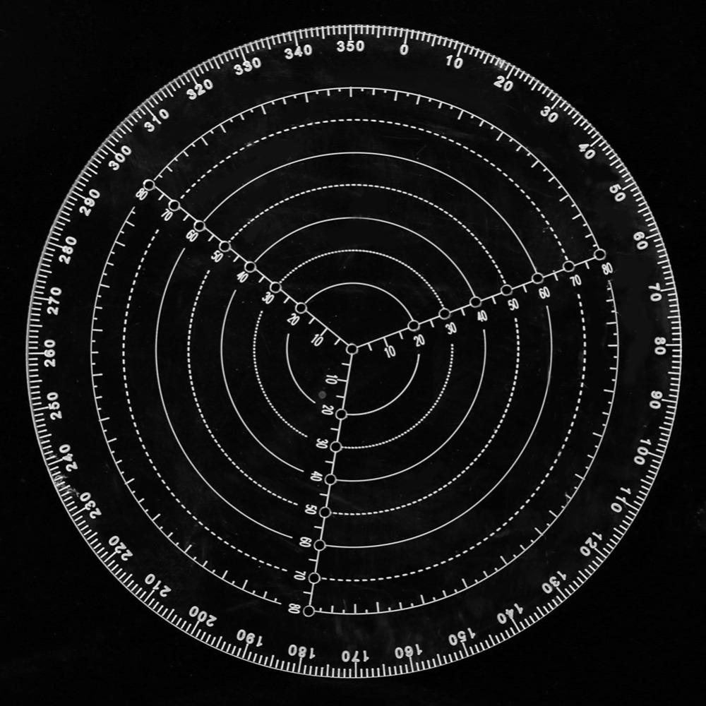 Transparent White Lathe Woodworking Tool Round Ruler Woodworking and Lathe Work for Bowl Making