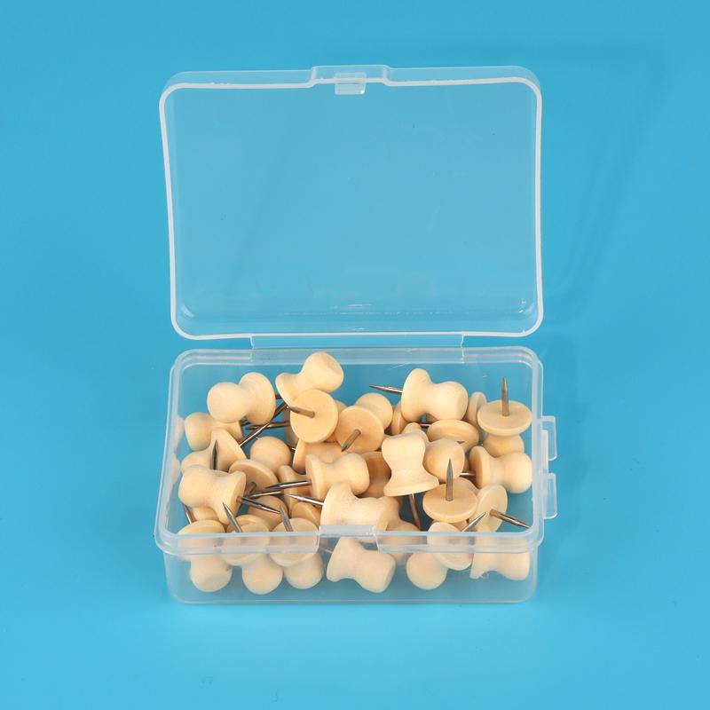 Цветные деревянные кнопки-гвоздики для пробковых досок - Натуральные деревянные кнопки-гвоздики для детского сада и досок для сообщений