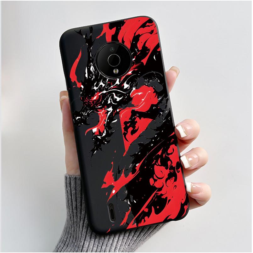 For Nokia C200 C100 Case Cute Love Rabbit Funny Cartoon Black Soft Silicone Protective Cover For NokiaC200 NokiaC100 Phone Case