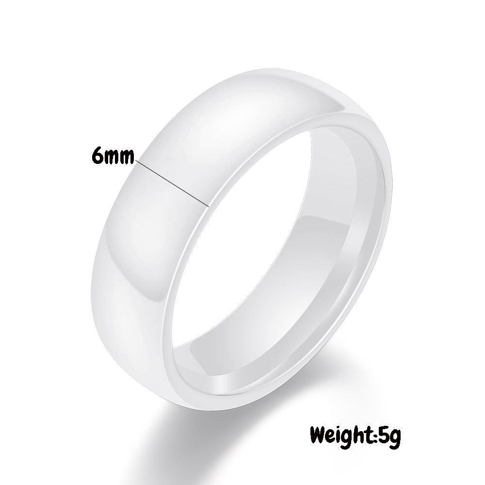 Beliebter 6MM Glatter Keramikring - Einfaches, Vielseitiges Partner-Matching-Accessoire