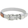 Leather Collar - TRIXIE - XS-S - 30-36 Cm - Light Grey - 15 Mm Wide