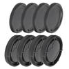 4Pcs Lens Rear Cover Body Front Cover Set for Sony A Mount Lens Camera Body Black