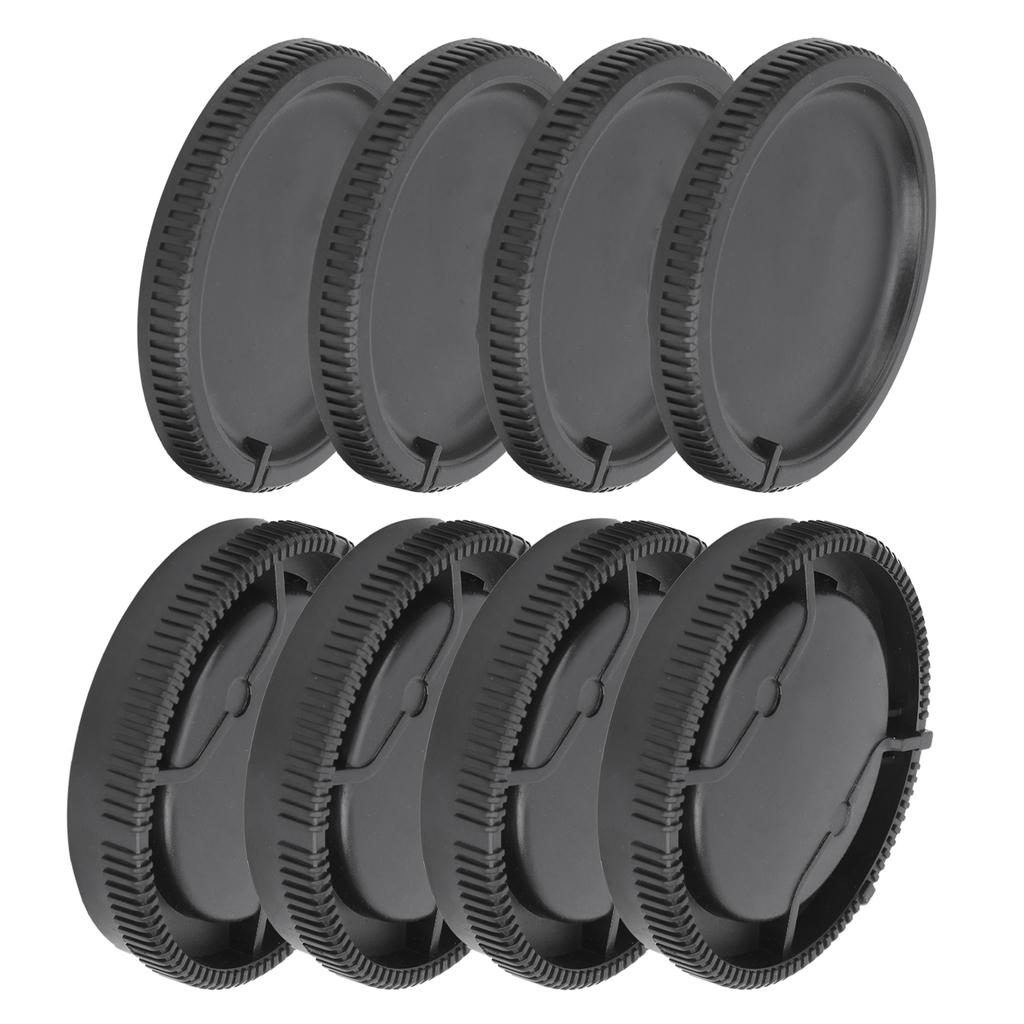 4Pcs Lens Rear Cover Body Front Cover Set for Sony A Mount Lens Camera Body Black
