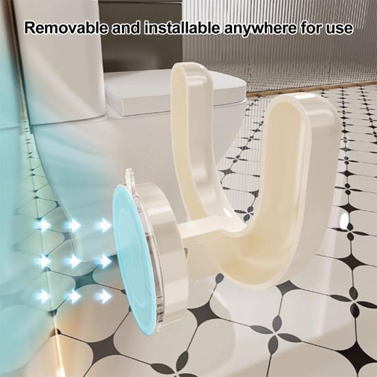 Yousheng 2PCS Shoe Rack U Shape Suction Cup Hook Non-Slip Stable Support No Drilling Slipper Rack for Towels
