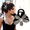 Exquisite Sparkling Diamond Hollow Flower Hair Clip Female 2024 New Hairpin High-End Back of Head Updo Shark Clip Headwear