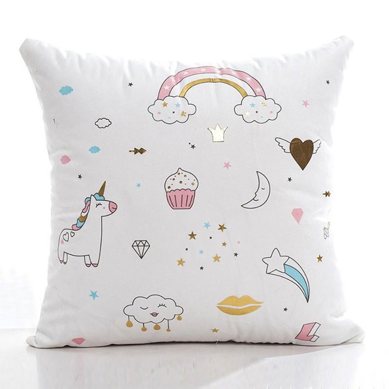 Short Plush Hot Stamping Home Pillow Cover Sofa Bedroom Cushion Cover Super Soft Pillow Cushion