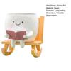 Rocking Chair Flower Pot Smile Face Planter Tabletop Succulents Planter Resin Cartoon Head Flower Pot for Indoor Outdoor Plants