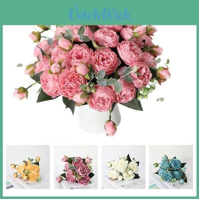 Konstgjorda Blommor Falska Rosor Bukett Elegant Realistisk Bröllopsfotografi Rekvisita Heminredning