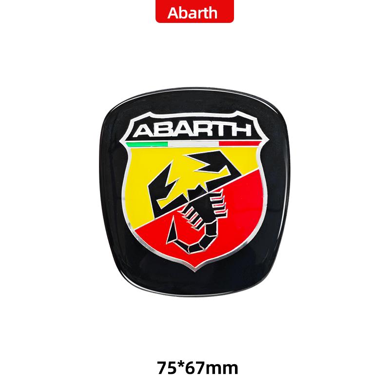 44mm 71mm 75mm 89mm Car Front Rear Logo Auto Grille Emblem sticker steer wheel Accessories For Fiat Abarth 500 Bravo Punto Panda