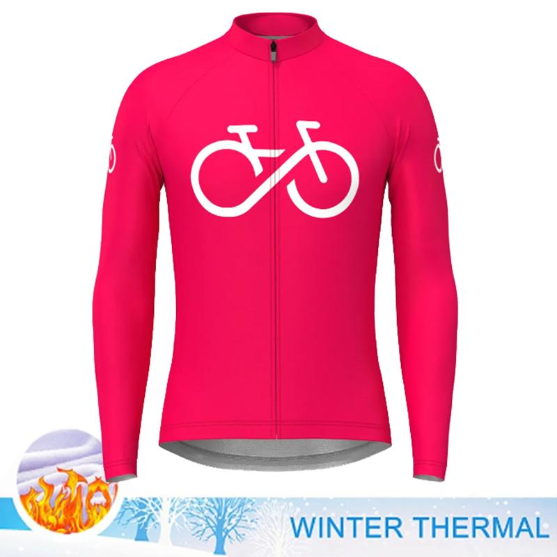 Bicycle Wear 2025 Winter Warm Jacket Men Cycling Clothes Thermal Fleece Long Sleeve Shirts Maillot Ciclismo Mountain Bike Clothing