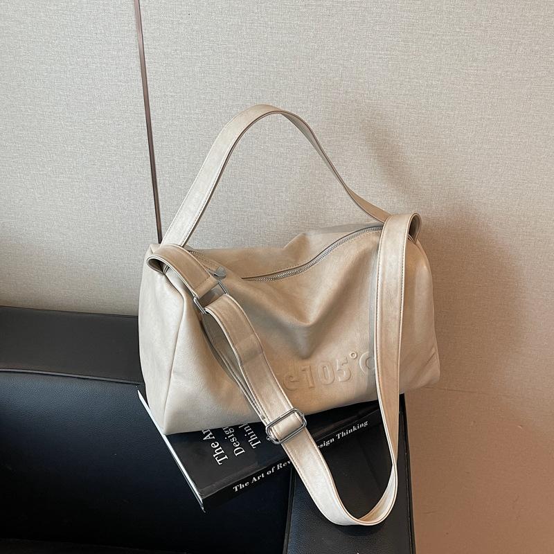 

Summer Large Capacity Armpit Bag Women s 2025 New Fashion One Shoulder Pillow Bag Casual One Shoulder Crossbody Travel Bag бежевый