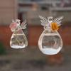 Průhledná skleněná závěsná váza ve tvaru anděla, terárium, hydroponický květináč, květina, domácí dekorace, skleněné terárium, hydroponický květináč, váza ve tvaru anděla