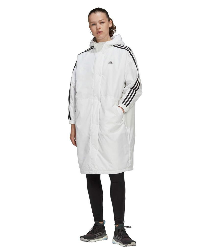 Adidas IZG90 Insulated Japan To Japanese Size Women's Coat, White/Black (GF0026), J/OT (equivalent 2L)