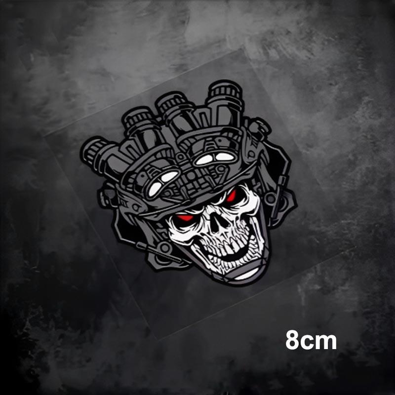 Tactical Night Vision Device Skeleton Soldier Reflective Stickers Military Enthusiast Decals Car Motorcycle Waterproof Sticker