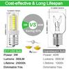 LED Microwave Light Bulbs Under Hood 40W Equivalent, E17 LED Bulb Dimmable for Range Hood, Refrigerator, 3W 360LM LED Appliance Light Bulb Over