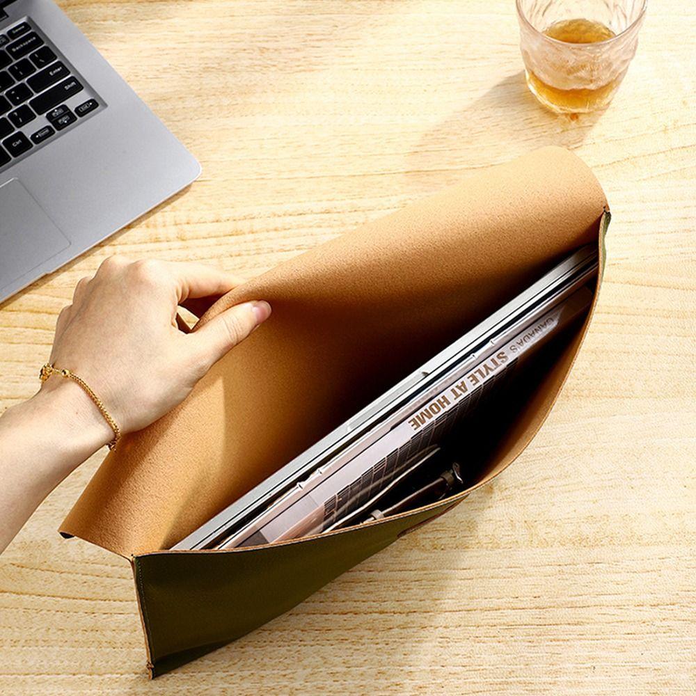 Waterproof Business Leather Document Bag Large Capacity Data Contract Bill File Bag  Paper