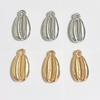 Cross-Style Electroplated Plastic Pendant Charm for DIY Jewelry
