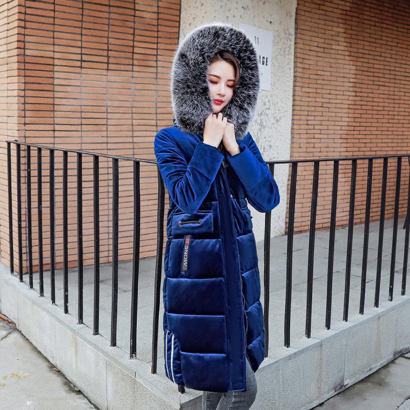 Medium and Long Winter Knee Jacket Padded Jacket, New Korean Version Slim-fitting Thickened Padded Jacket