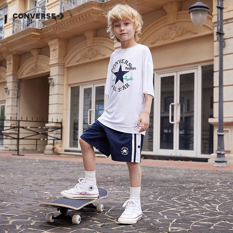 Converse 2024 Summer Kids' Unisex Loose Casual Round Neck T-shirt
