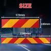 Bath&bath Large Car Reflector Reflector Set of 2 Rear Zebra Truck Tractor Trailer Bus (Sticker) Symmetrical