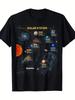Unisex T-shirt Men's & Women's Solar System T-Shirt 220g - Retro Space-Themed Tee with Planets & Astron