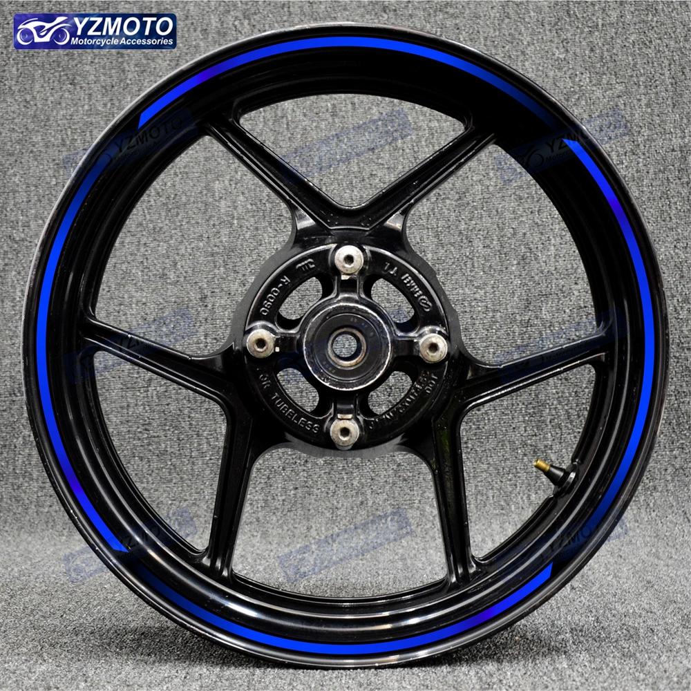 Motorcycle Reflective 17 Inch Wheel Stickers Rim Stripe Tape Hub Decal Decorate For NINJA ZX-6R ZX-10R ZX-14R ZX-12R ZX-9R ZX-7R