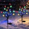 Solar-Powered Garden Lights, Outdoor Waterproof, Christmas Decorations, Snowflake Lights, Decorative Illumination Lights, Automatic OnOff,